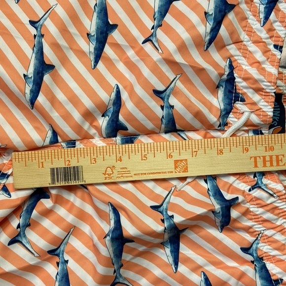 Trunks Surf & Swim Boys Shark Striped Print Swim Trunk Shorts Size XL - Picture 13 of 16